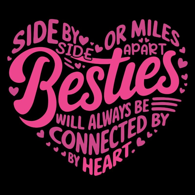 Besties will always be connected by Heart | BFF