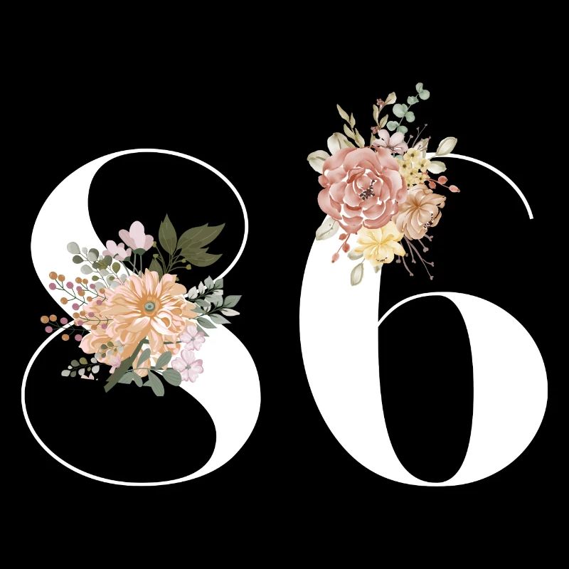 86e anniversaire fleuris (Cadeau de 86 ans)