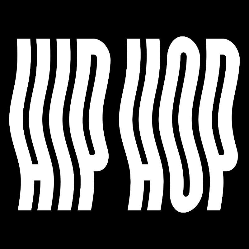 Hip Hop liquid wavy logo