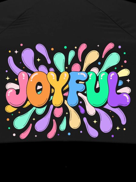 Happy Lettering in bunten Splittern