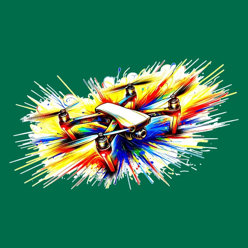 Multicopter, also called drone - color splash!
