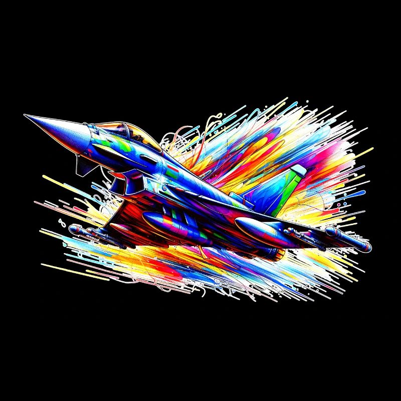 Avion de chasse / Eurofighter - Color Splash