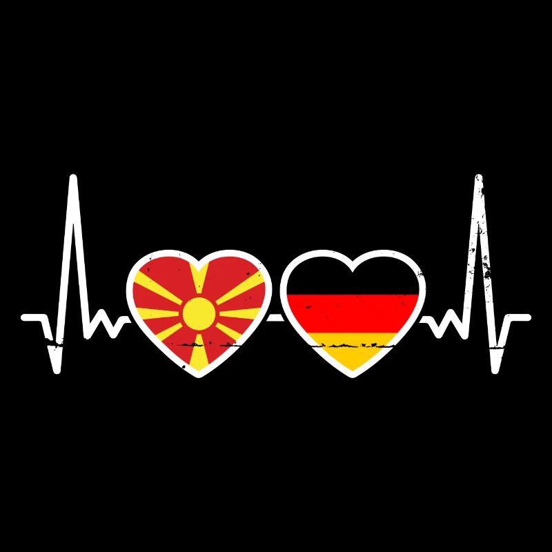 North Macedonia Germany Flag