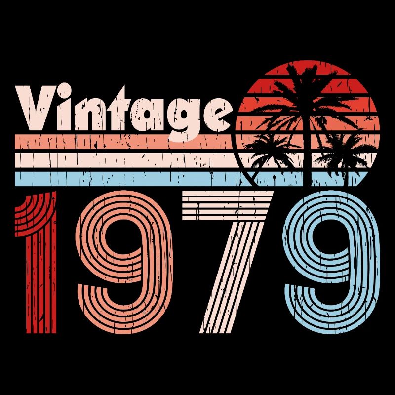 Vintage 1979 Palmen Retro Geburtstag