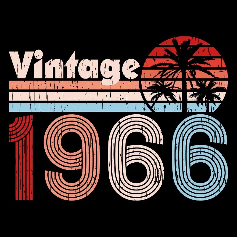 Vintage 1966 Palmen Retro Geburtstag