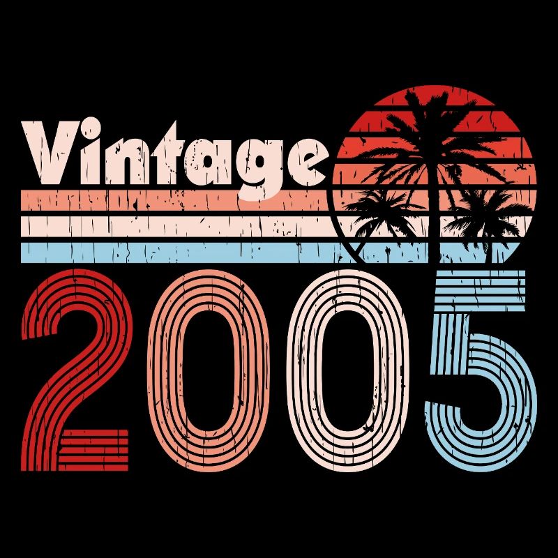 Vintage 2005 Palmen Retro Geburtstag