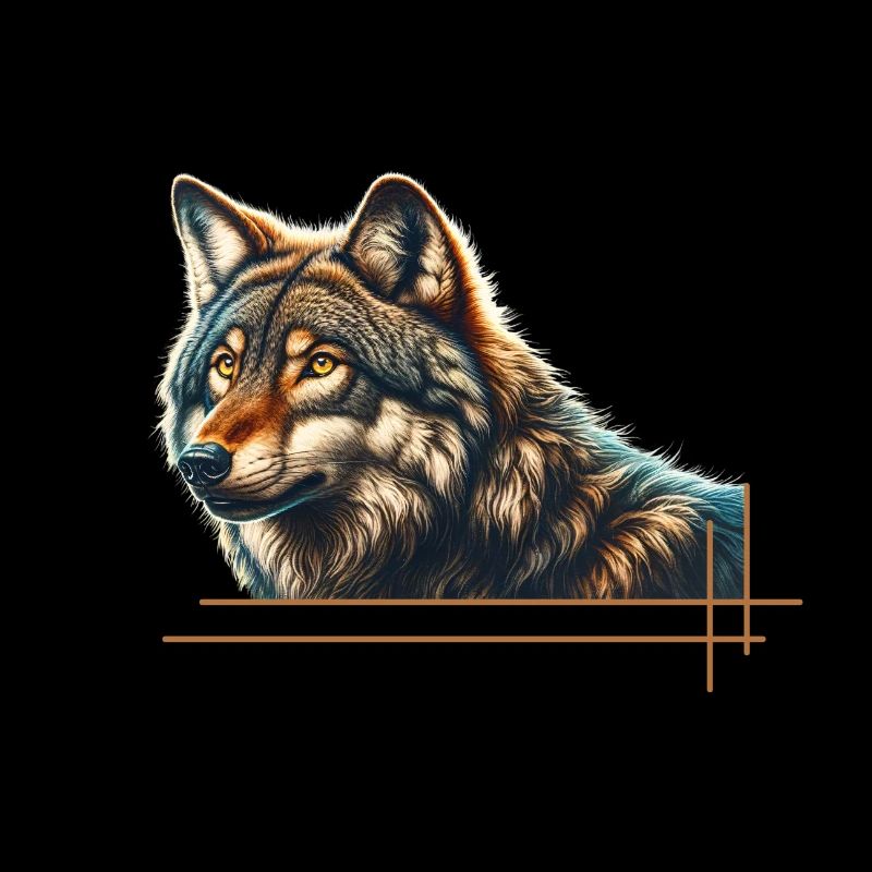 Majestätischer Wolf