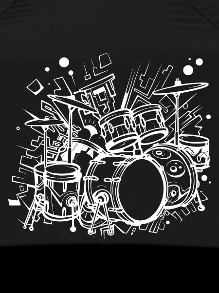 Drum Kit Line Art