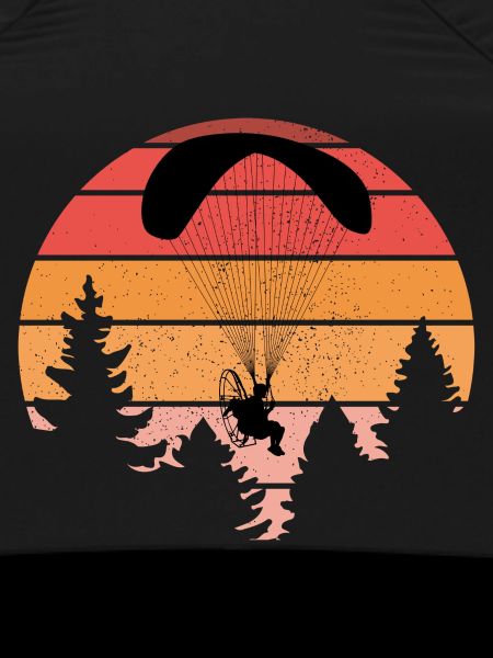 Sunset Paragliding Silhouette Design