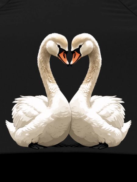 Swan Heart Silhouette