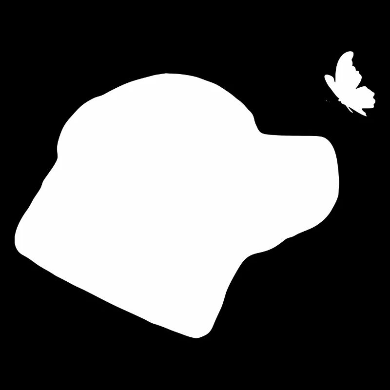 Rottweiler mit Schmetterling
