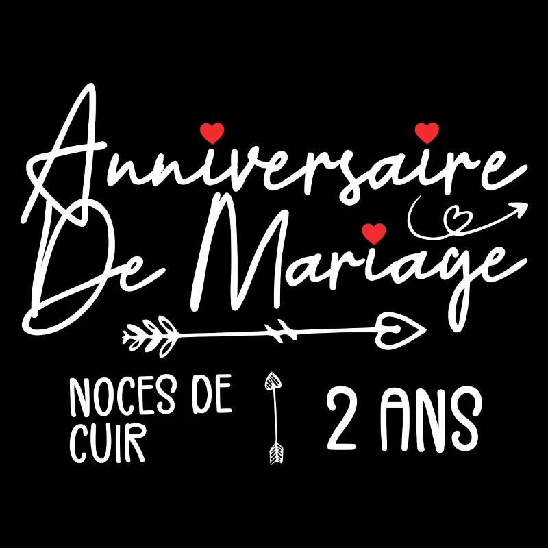 Anniversaire de mariage 2 ans - Noces de Cuir 2ans