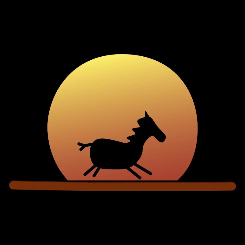 Horse in the sunset