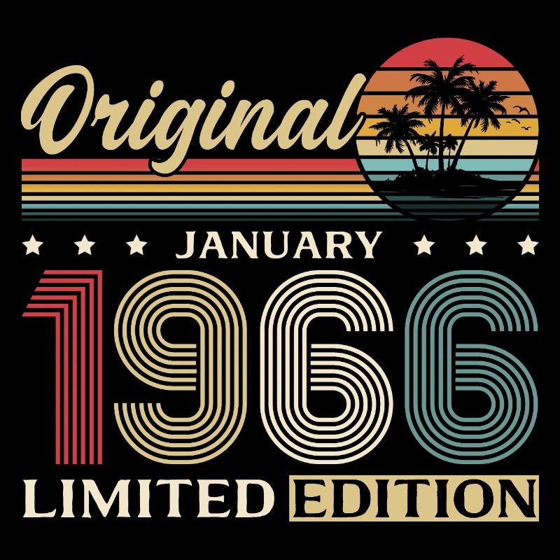 50e anniversaire Original janvier Né en 1966