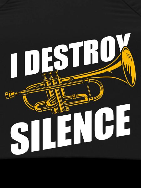 I destroy silence trumpet player
