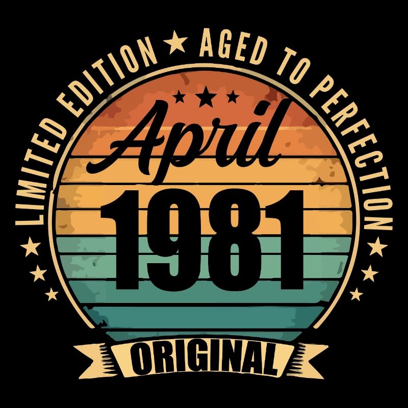 Vintage retro birthday gift from April 1981