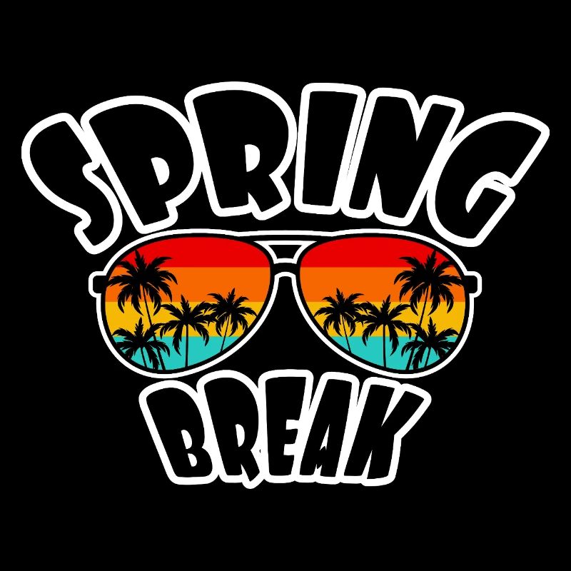 Spring Break Retro Sunset & Beach