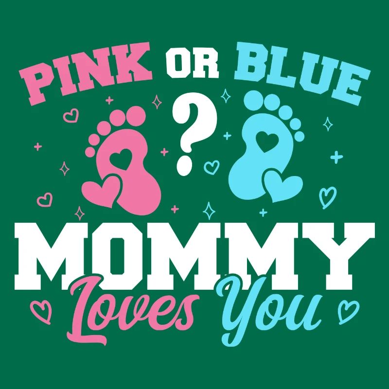 Rosa oder blaue Mama liebt dich - Geschlecht enthüllen Mama