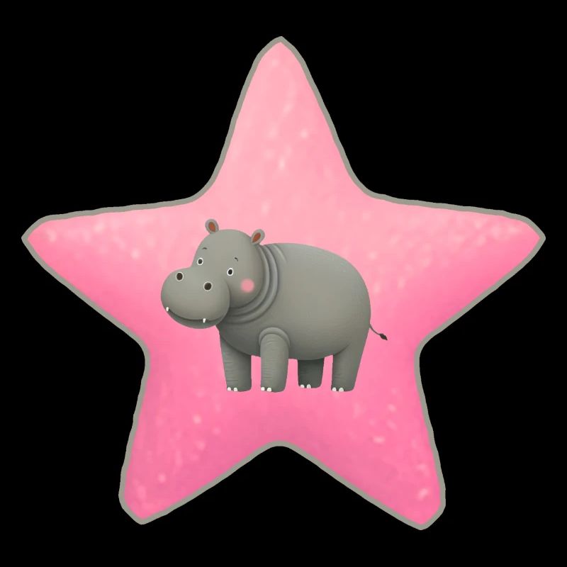 Niedliches Nilpferd Baby Stern Kinder Design