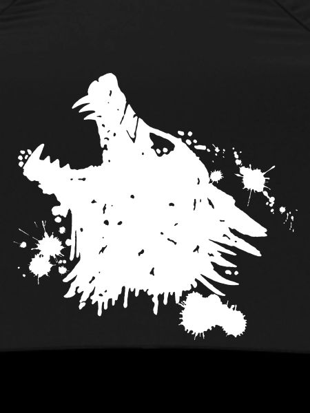White wolf howling