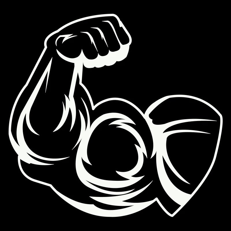 Strong biceps power print