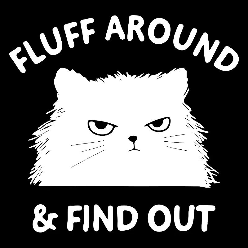 Fluff herum und finde eine lustige Katze