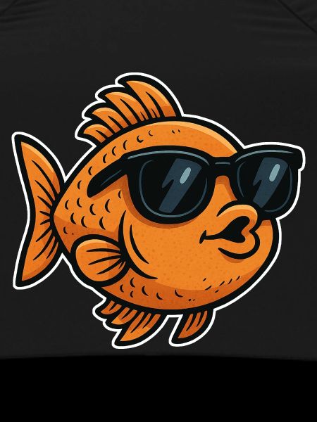 Goldfish with sunglasses