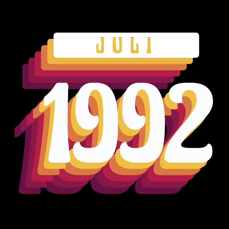 Juli 1992 - 30. Geburtstag Geschenk. Awesome.