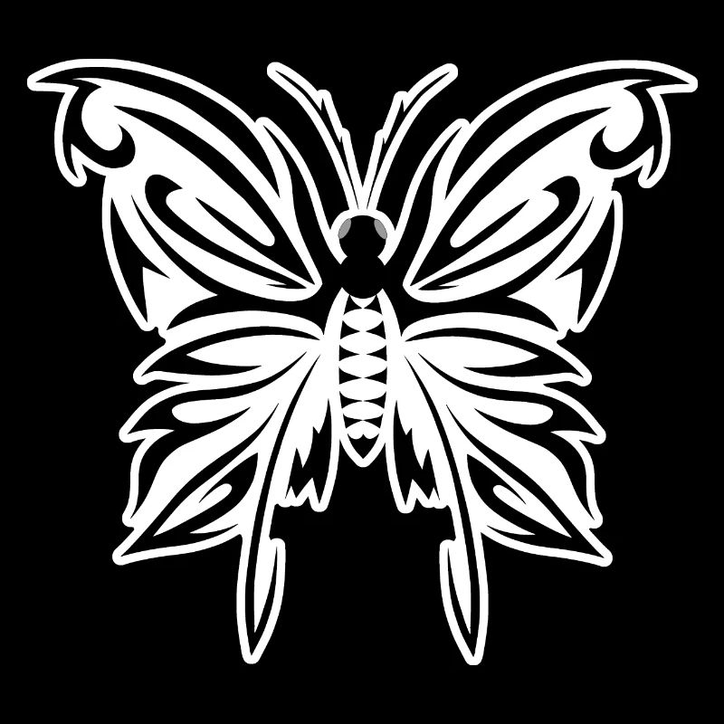 Papillon gothique version noir blanc