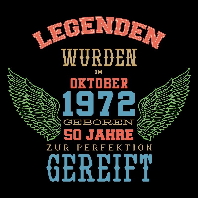 Oktober 1972 - 50. Geburtstag Geschenk. Legende.