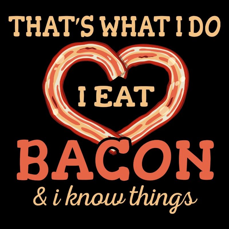 C’est ce que je fais : je mange du bacon et je sais