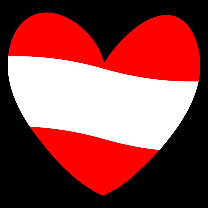 Austria flag heart