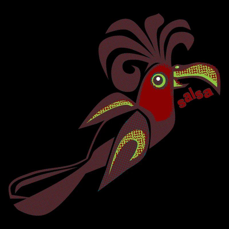 Paradiesvogel Salsa Vogel calypso retro tanzen