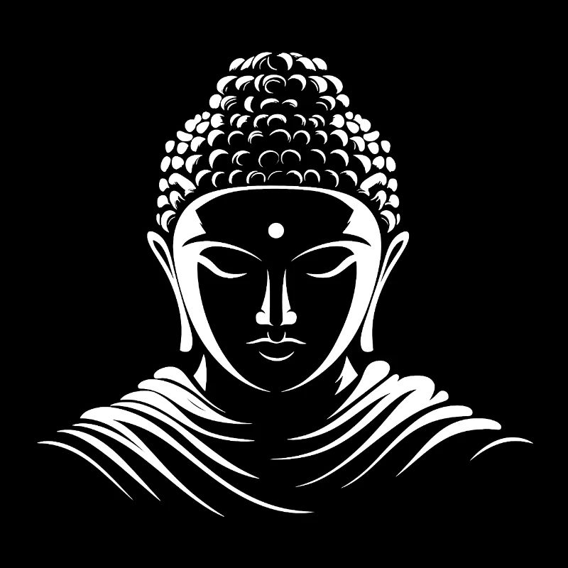 Buddha Portrait weiß