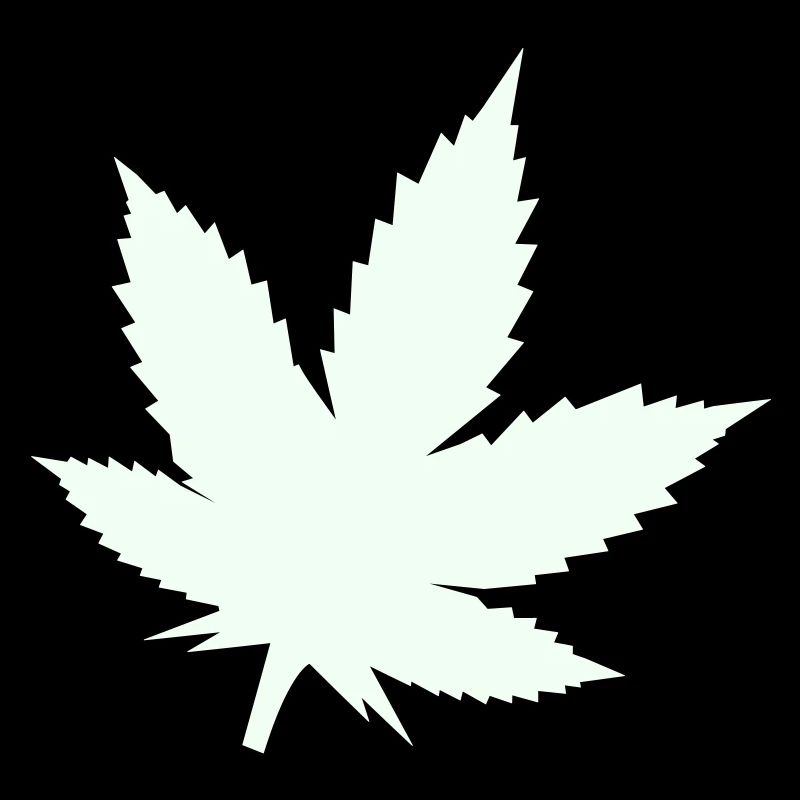 Feuille de Cannabis Silhouette Menthe