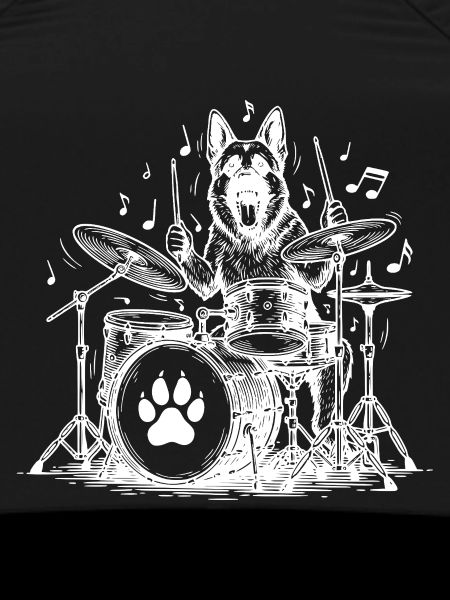German Shepherd Drummer