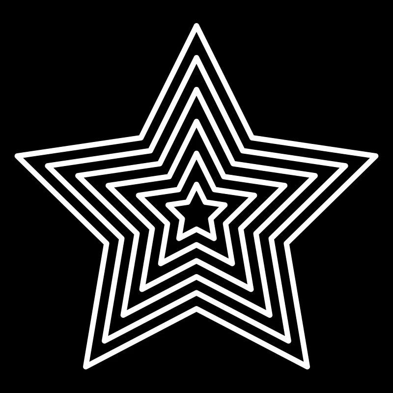Line Star Geometric Print