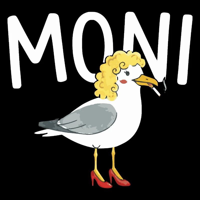 design drôle de mouettes Moni, Persiflage Moin