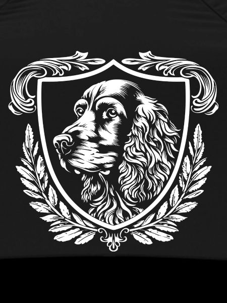 Heraldic Dog Shield: Heraldry Print