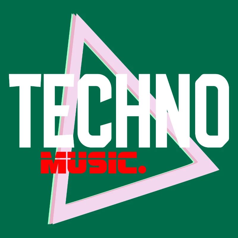 Techno Neon Triangle Pulse