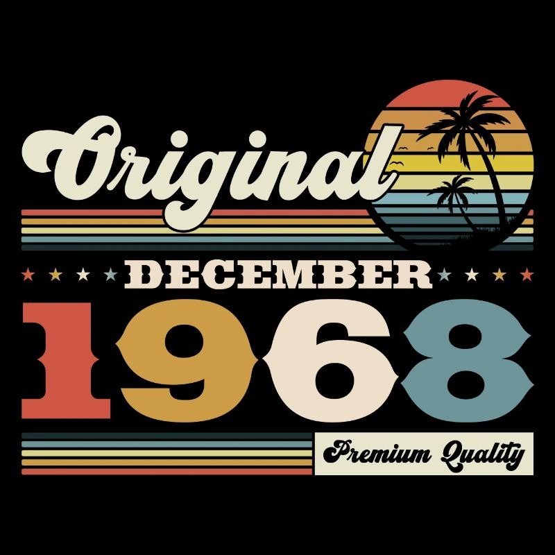 55th Birthday Original December Born 1968