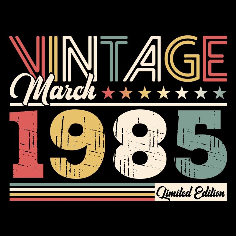 40. Geburtstag Geschenk Mann Vintage März 1985