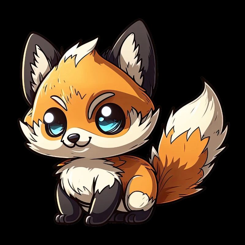 Cute baby fox chibi
