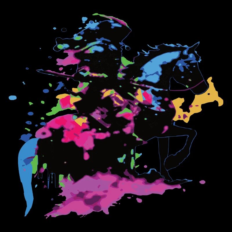 Cavalier Cheval coloré