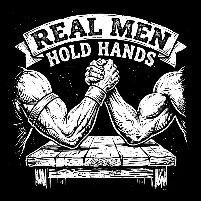 Brad de fer – De vrais hommes se tenant la main