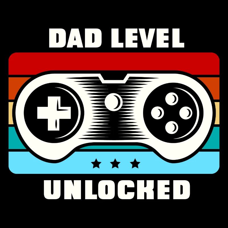 Dad Level unlocked unny Daddy Father Saying