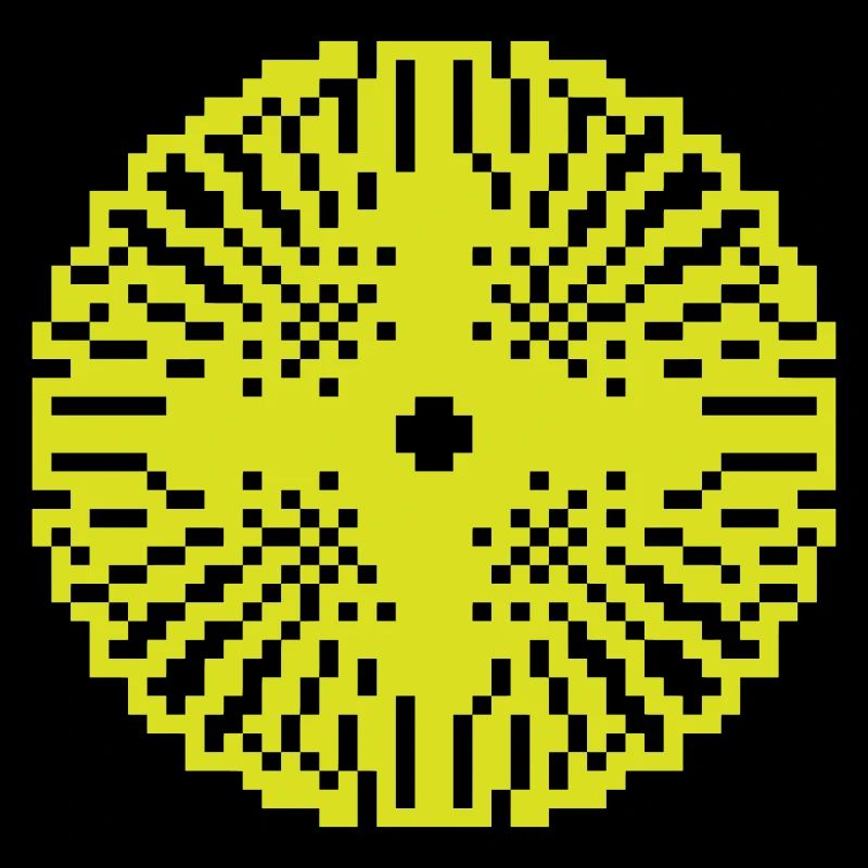 Sun pixelated circle pixel sun | Vectorgraphic