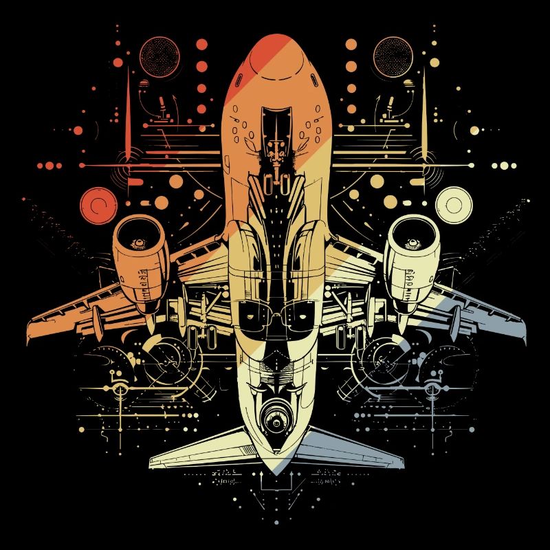 Dessin d’avion Look rétro