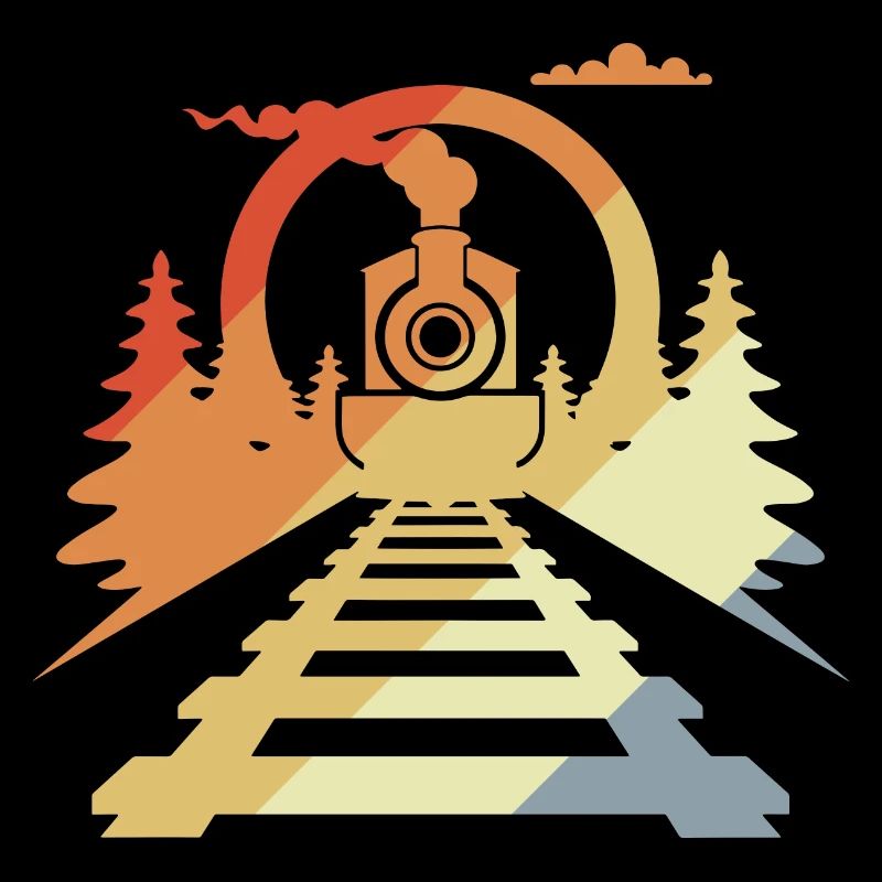 Eisenbahn Retro Stil