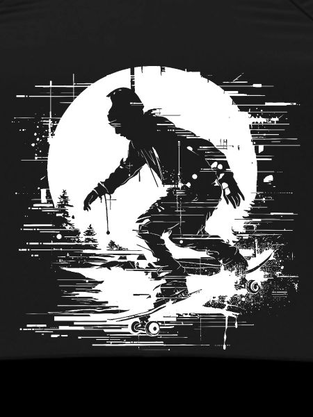 Skateboarder Pixel Graphic